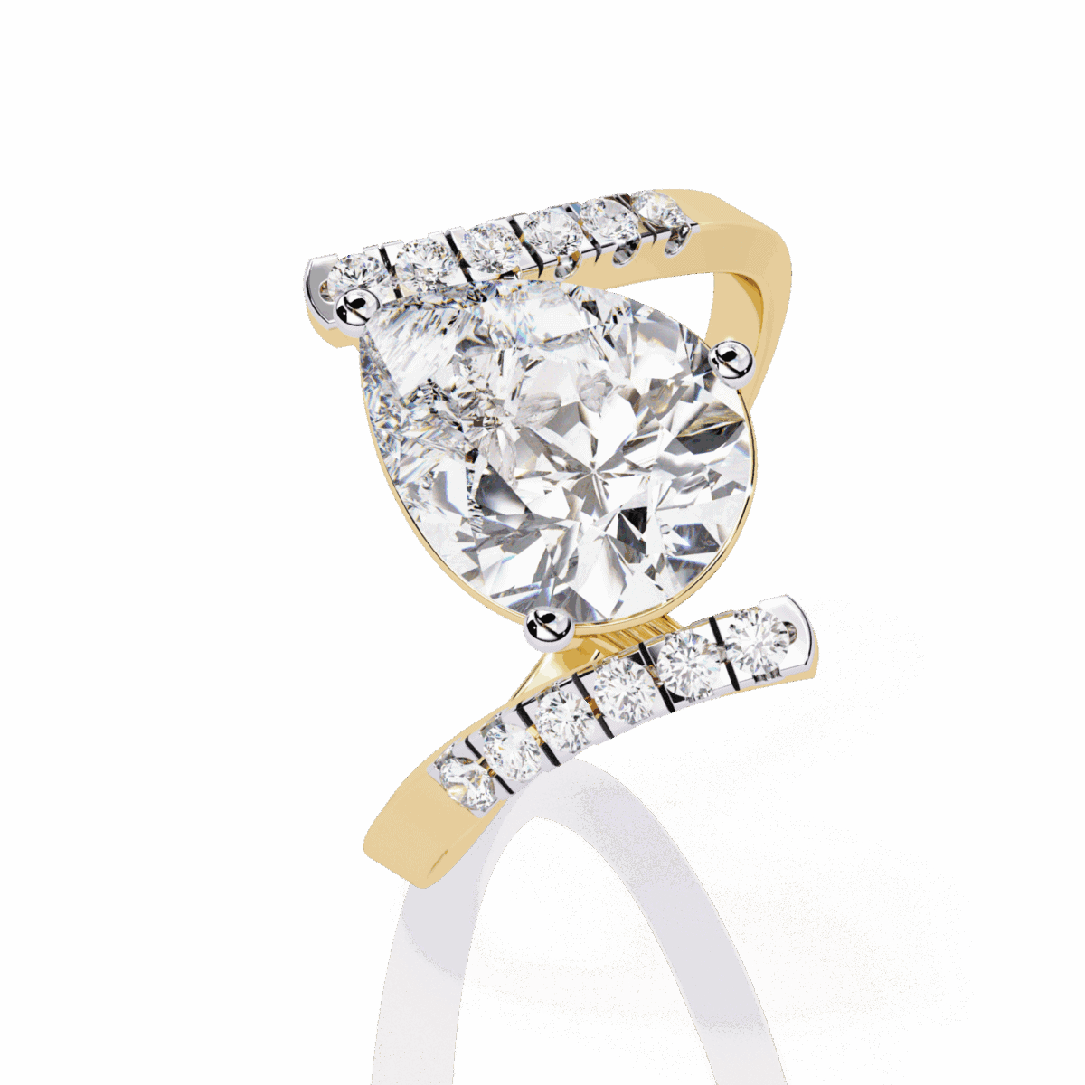 2.75 Carat Pear Cut Signature Wear Ring  Image 5