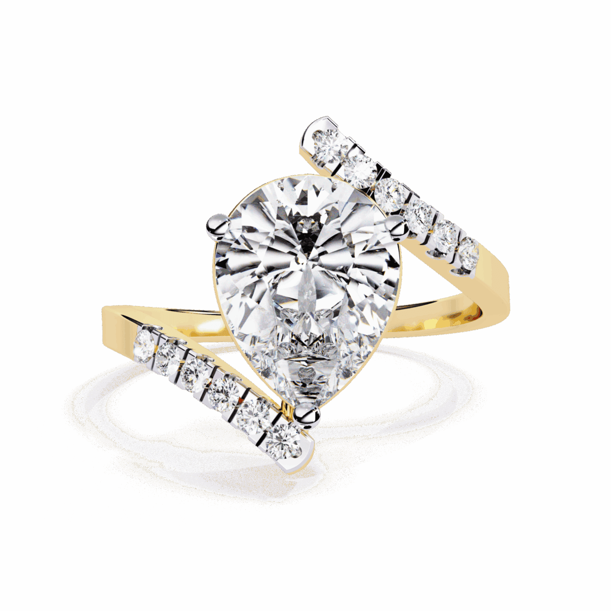 2.75 Carat Pear Cut Signature Wear Ring  Image 6