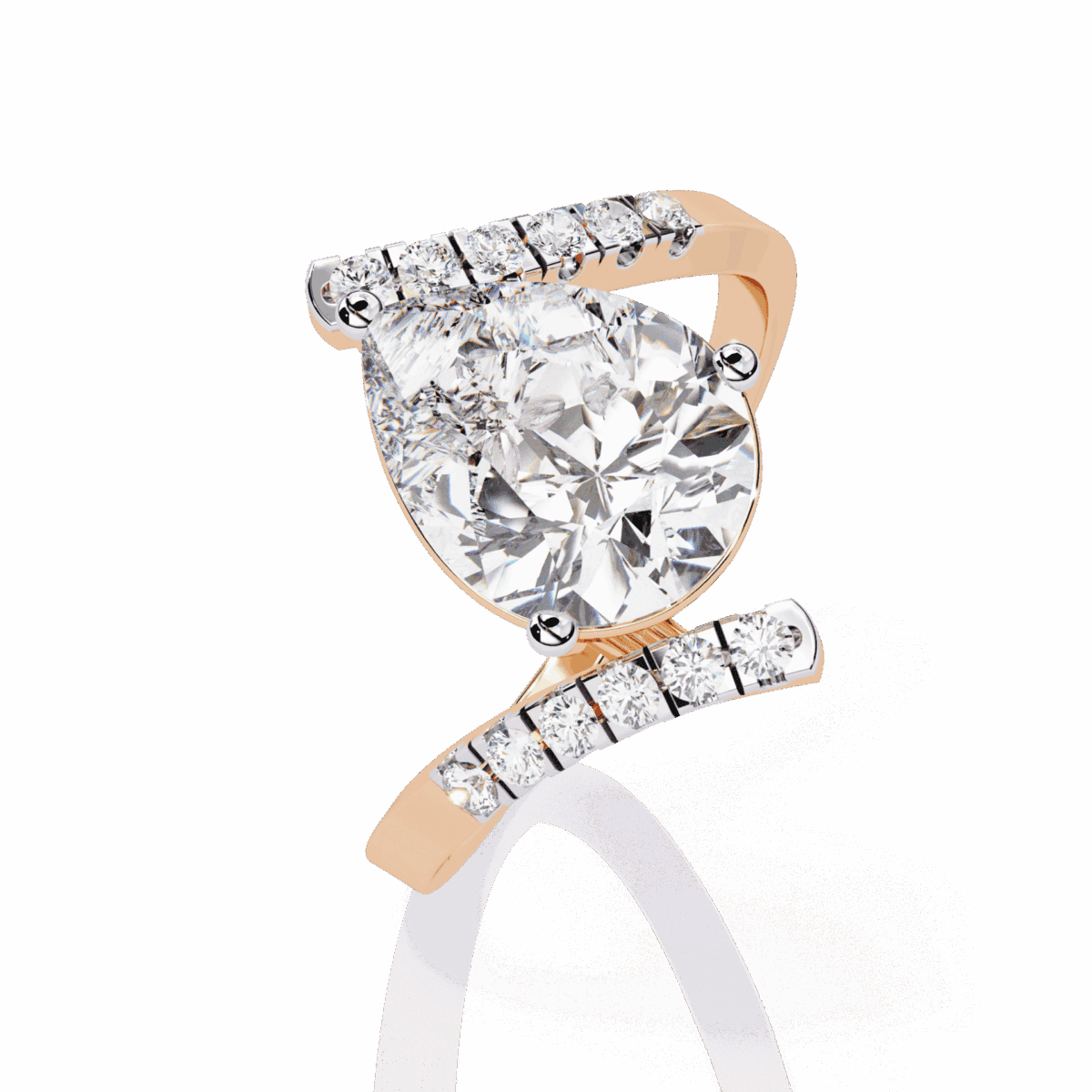 2.75 Carat Pear Cut Signature Wear Ring  Image 9