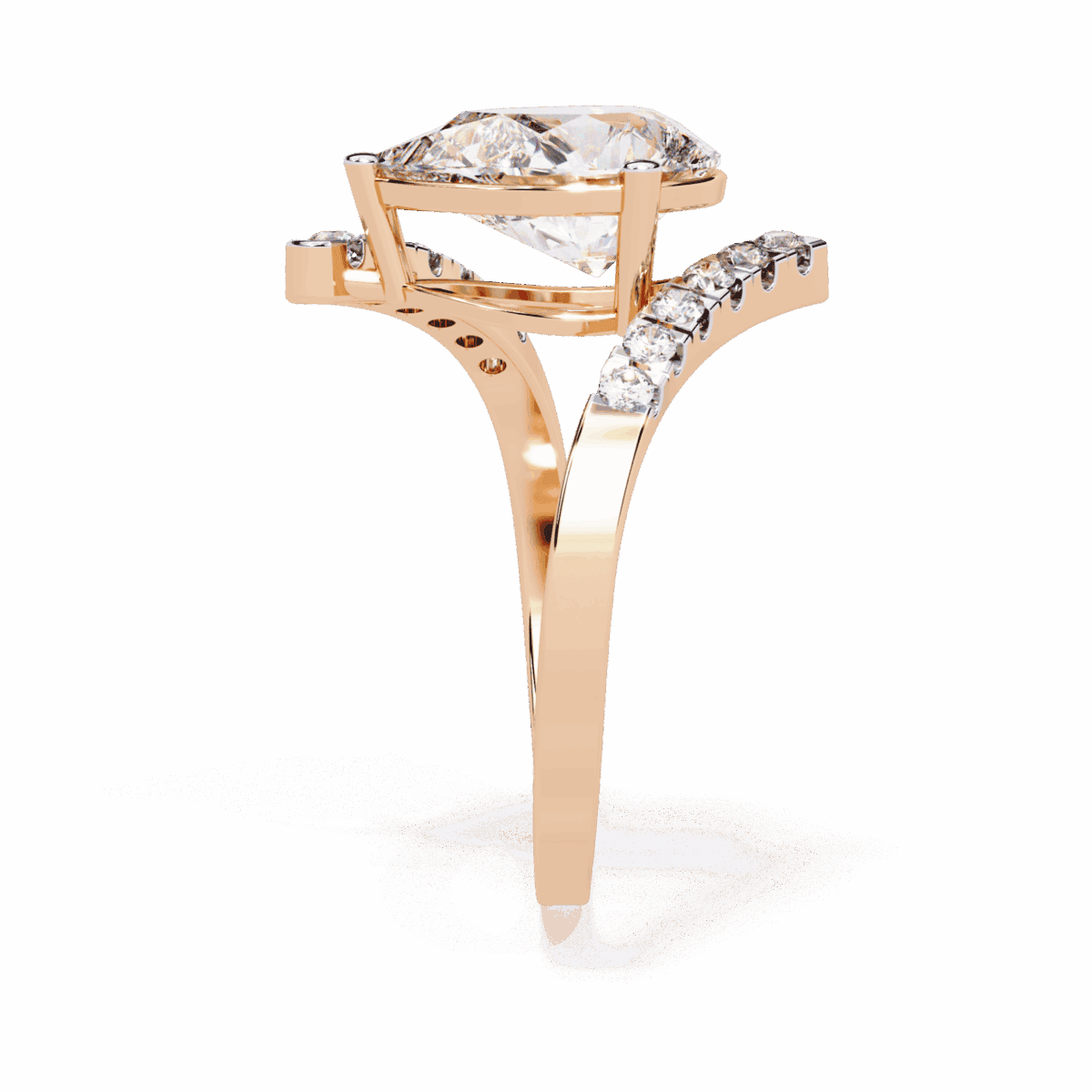 2.75 Carat Pear Cut Signature Wear Ring  Image 11