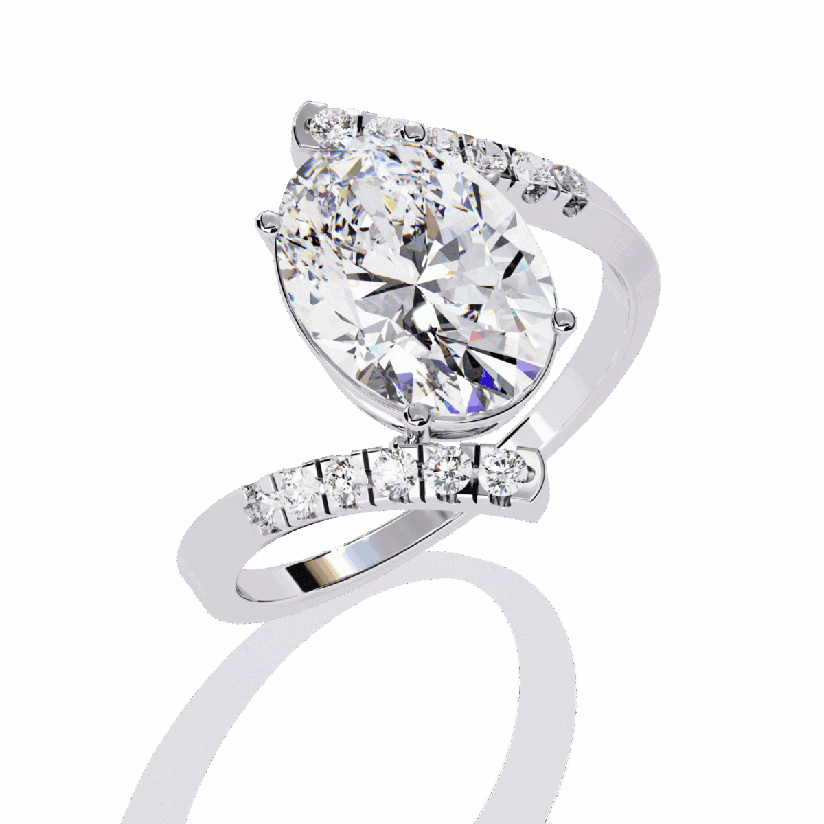 2.5 Carat Oval Cut Signature Wear Ring  Image 2
