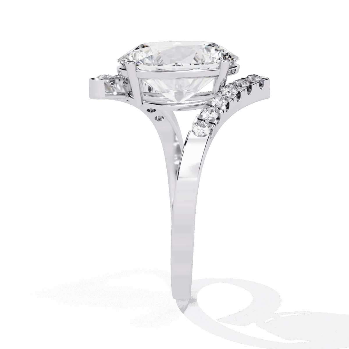 2.5 Carat Oval Cut Signature Wear Ring  Image 3