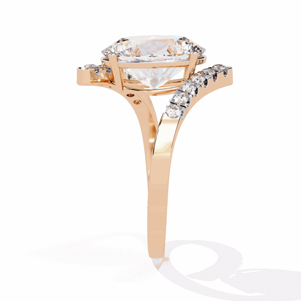 2.5 Carat Oval Cut Signature Wear Ring  Image 11