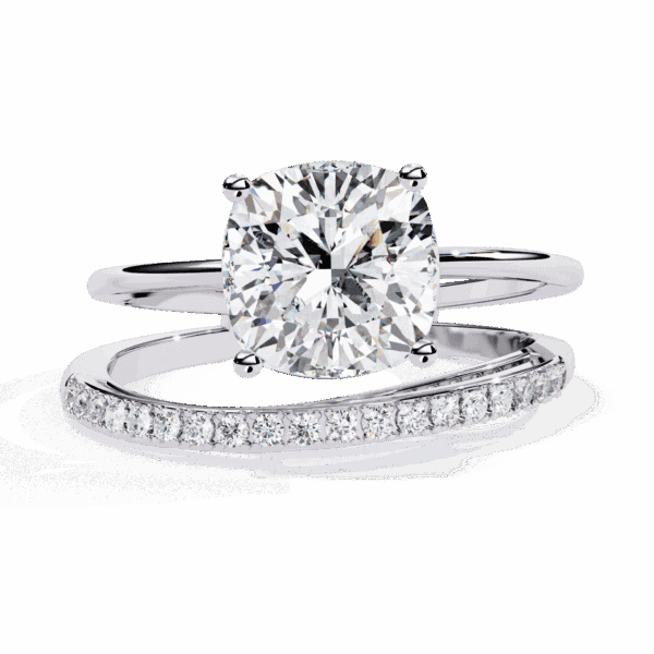 2.5 Carat Cushion Cut Signature Wear Ring