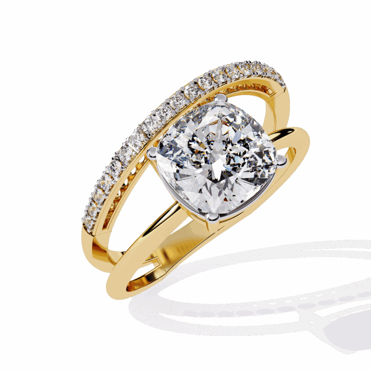 2.5 Carat Cushion Cut Signature Wear Ring  Image 6