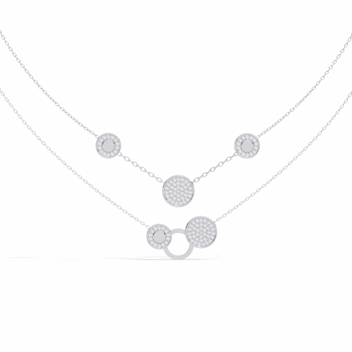 0.4 Carat Dual Orbit Diamond Necklace  Image 1