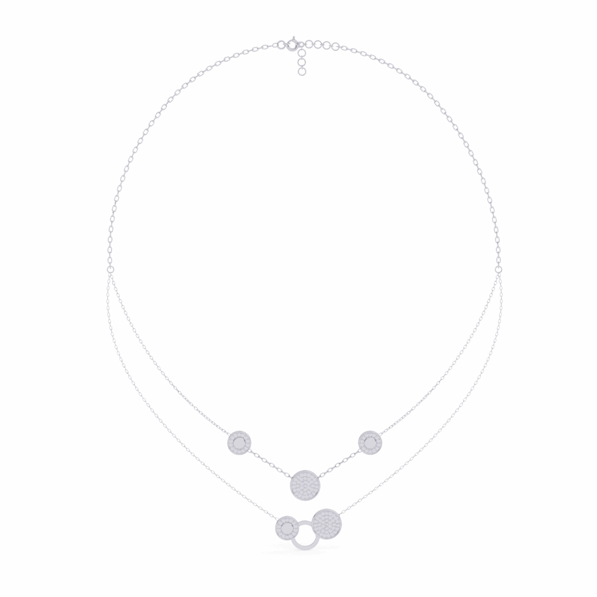 0.4 Carat Dual Orbit Diamond Necklace  Image 2