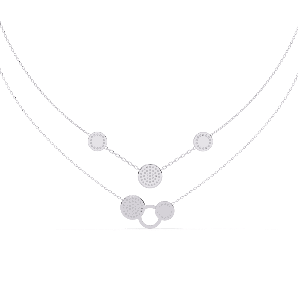 0.4 Carat Dual Orbit Diamond Necklace  Image 3
