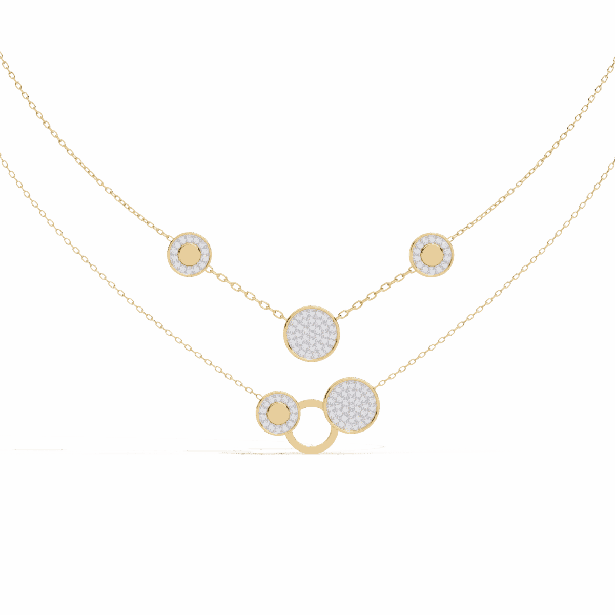 0.4 Carat Dual Orbit Diamond Necklace  Image 4