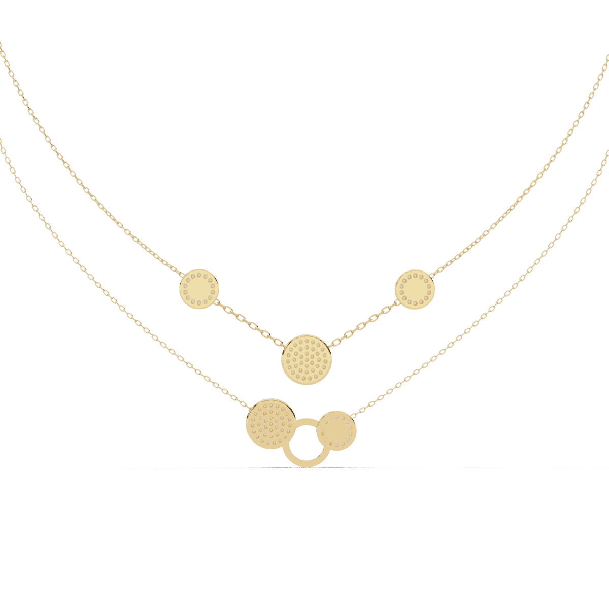 0.4 Carat Dual Orbit Diamond Necklace  Image 6