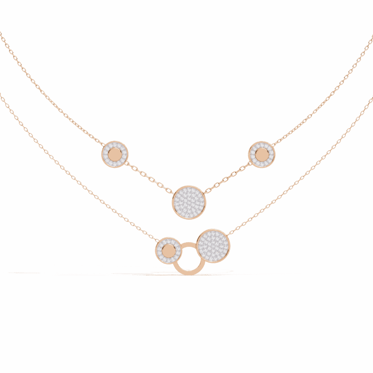 0.4 Carat Dual Orbit Diamond Necklace  Image 7