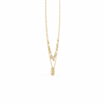 0.3 Carat Layered Halo Diamond Necklace - Image 7