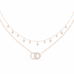 0.3 Carat Layered Halo Diamond Necklace - Image 8