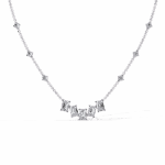 3.25 Carat Emerald Line Diamond Necklace