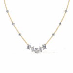 3.25 Carat Emerald Line Diamond Necklace - Image 3