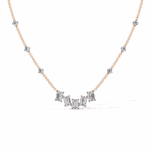 3.25 Carat Emerald Line Diamond Necklace - Image 5