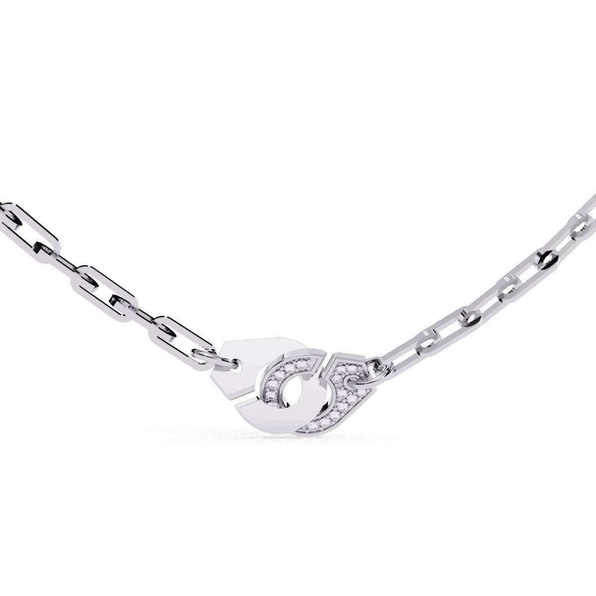 0.2 Carat Modern Link Diamond Necklace  Image 1