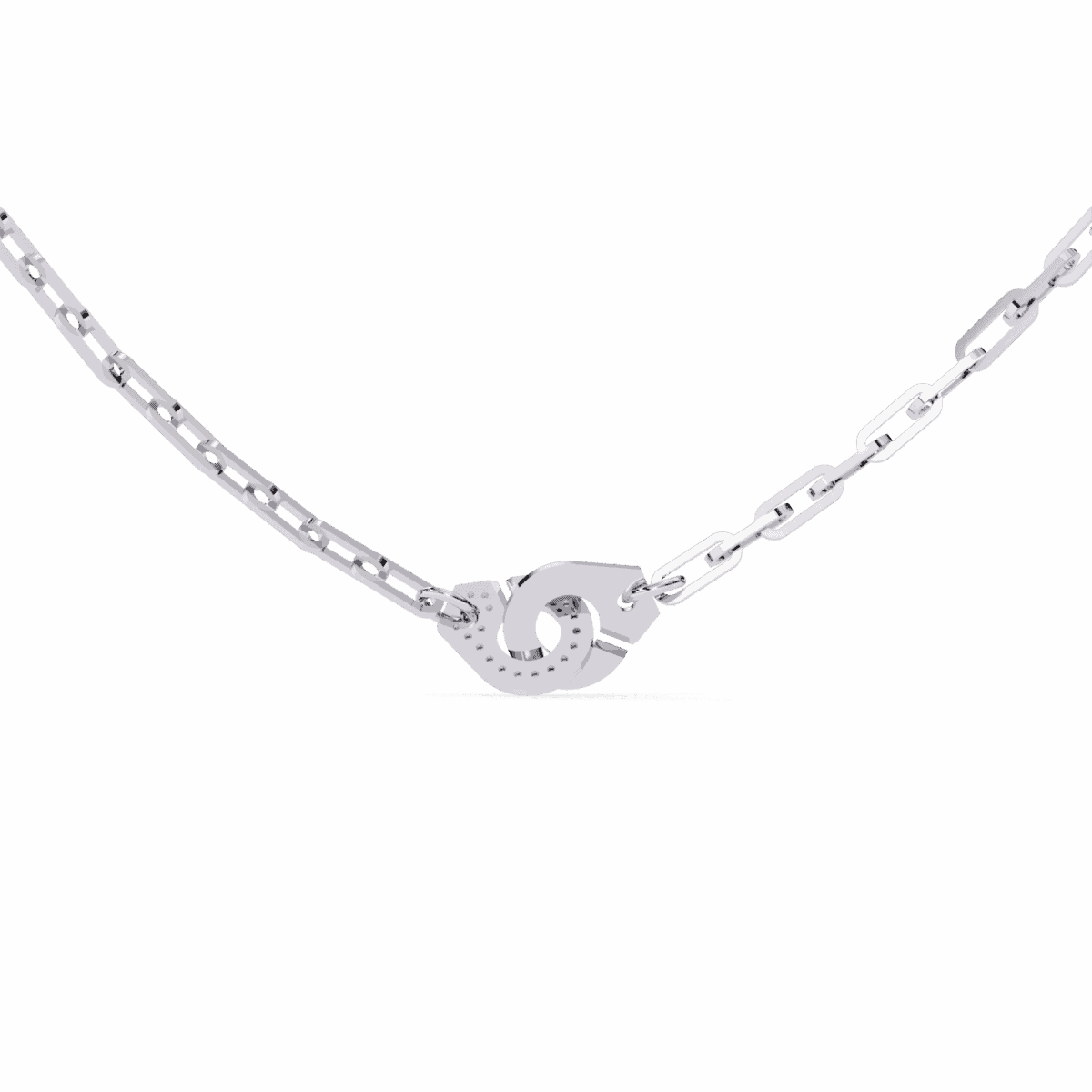 0.2 Carat Modern Link Diamond Necklace  Image 2