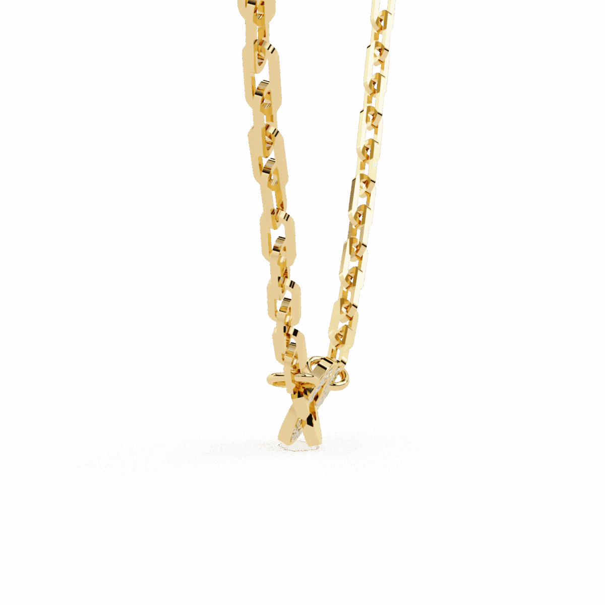 0.2 Carat Modern Link Diamond Necklace  Image 5