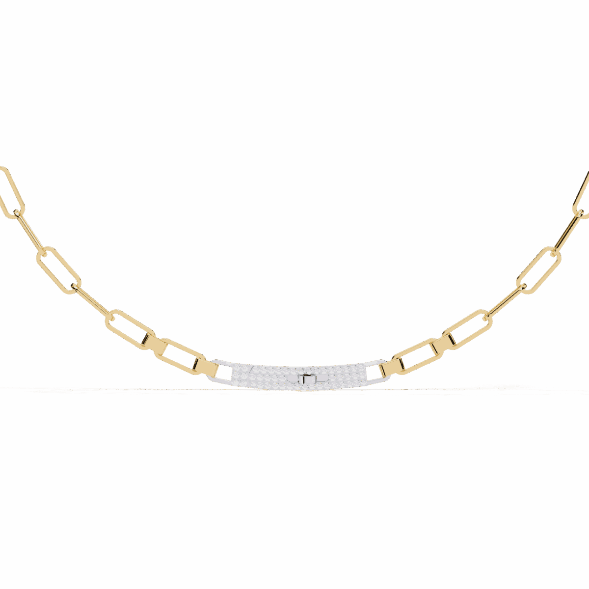 0.4 Carat Diamond Chain Bar Necklace  Image 4