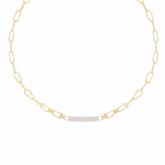 0.4 Carat Diamond Chain Bar Necklace - Image 6