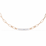 0.4 Carat Diamond Chain Bar Necklace - Image 8