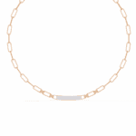 0.4 Carat Diamond Chain Bar Necklace - Image 10