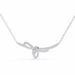 0.9 Carat Bow Curve Diamond Necklace