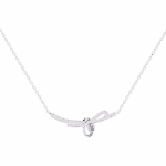 0.9 Carat Bow Curve Diamond Necklace - Image 2