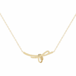 0.9 Carat Bow Curve Diamond Necklace - Image 4