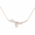 0.9 Carat Bow Curve Diamond Necklace - Image 5