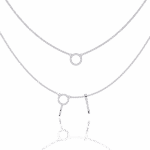 0.3 Carat Dual Chain Circle Necklace