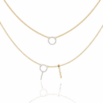 0.3 Carat Dual Chain Circle Necklace - Image 5