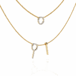 0.3 Carat Dual Chain Circle Necklace - Image 6