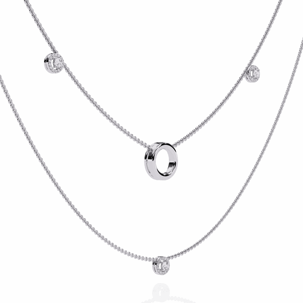 0.5 Carat Double Layer Diamond Necklace  Image 2