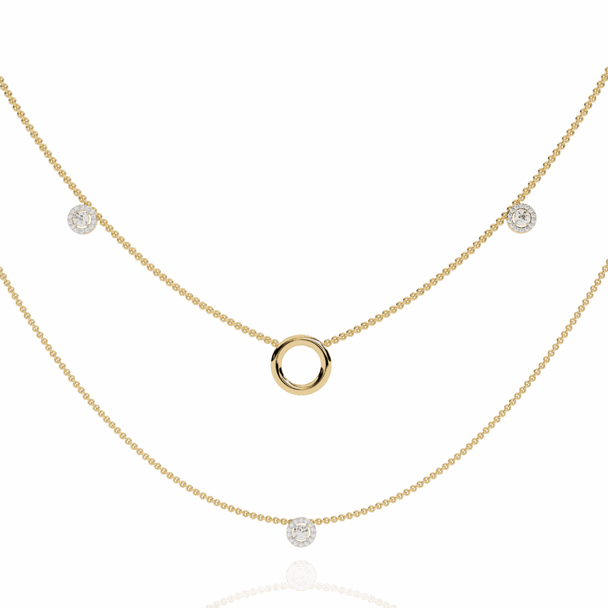 0.5 Carat Double Layer Diamond Necklace  Image 5