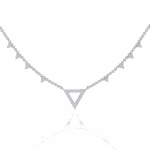 0.3 Carat Triangle Edge Diamond Necklace