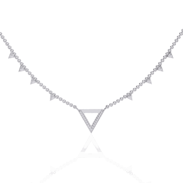 0.3 Carat Triangle Edge Diamond Necklace