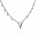 0.3 Carat Triangle Edge Diamond Necklace - Image 2