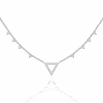 0.3 Carat Triangle Edge Diamond Necklace - Image 3