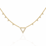 0.3 Carat Triangle Edge Diamond Necklace - Image 5