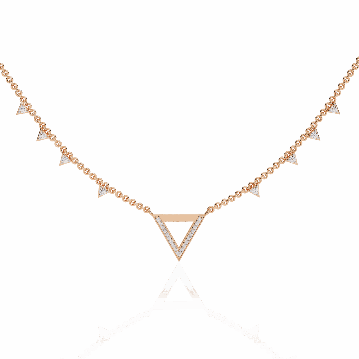 0.3 Carat Triangle Edge Diamond Necklace  Image 8