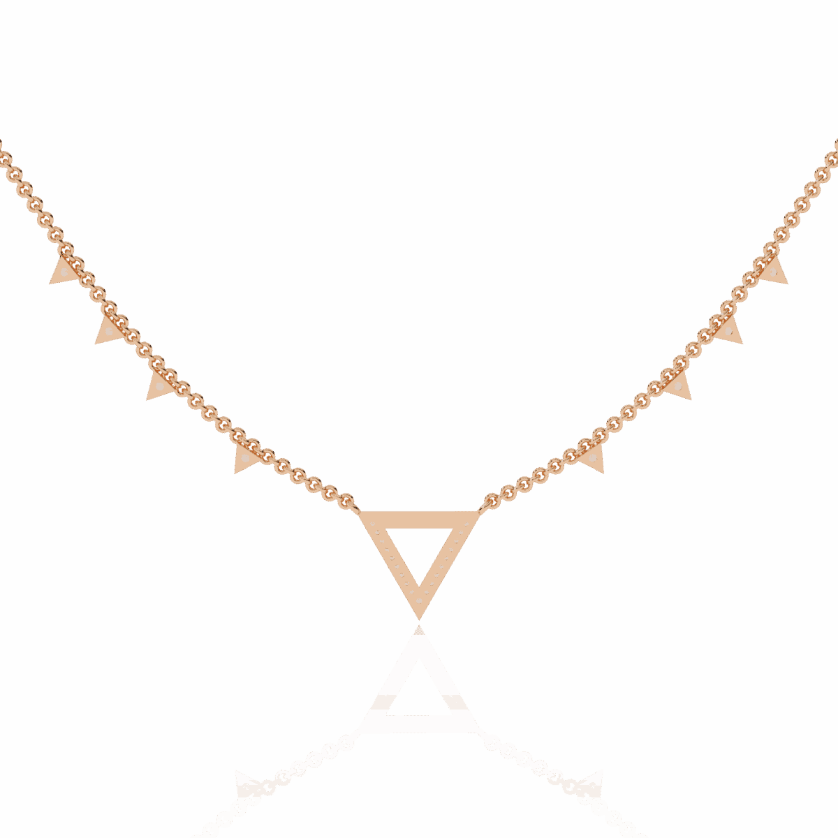 0.3 Carat Triangle Edge Diamond Necklace  Image 10