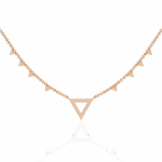 0.3 Carat Triangle Edge Diamond Necklace - Image 10