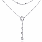 0.5 Carat Drop Line Pear Diamond Necklace - Image 2