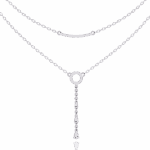 0.5 Carat Drop Line Pear Diamond Necklace - Image 3