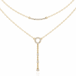 0.5 Carat Drop Line Pear Diamond Necklace - Image 5