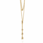 0.5 Carat Drop Line Pear Diamond Necklace - Image 8