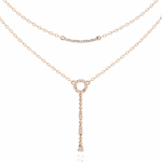 0.5 Carat Drop Line Pear Diamond Necklace - Image 9