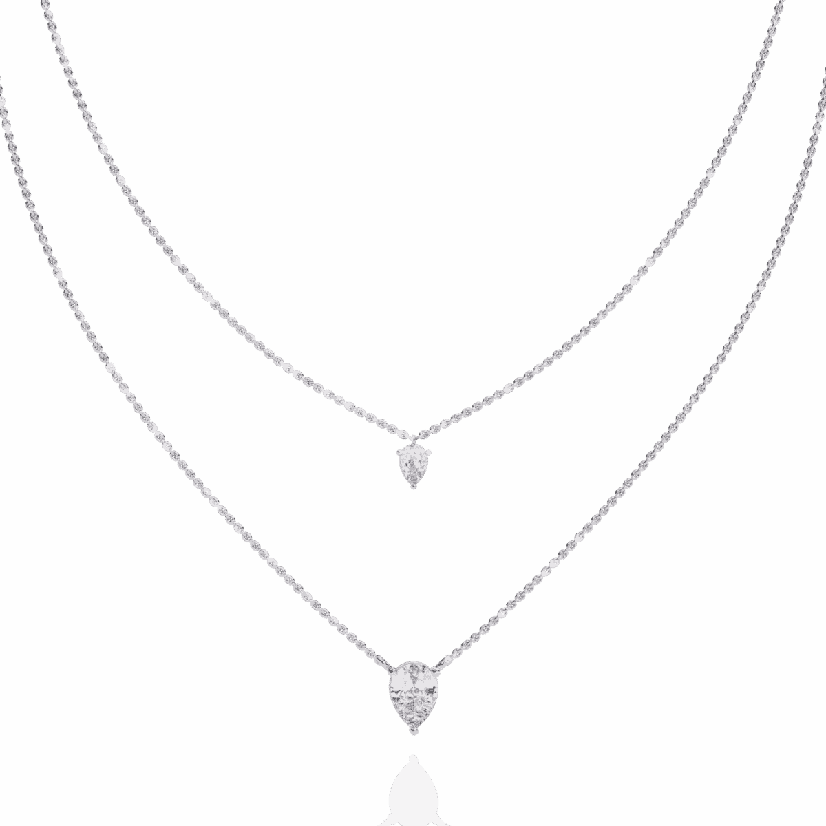 1.5 Carat Twin Pear Diamond Necklace  Image 1
